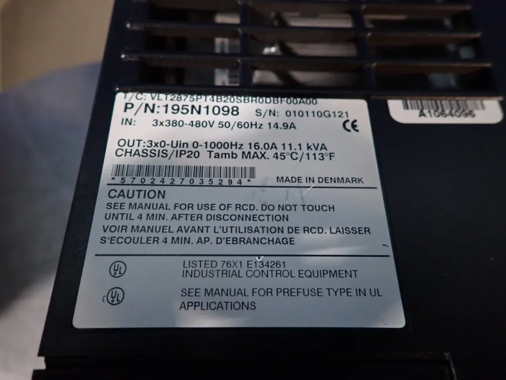 Danfoss Variable Speed Drive - 195n1098