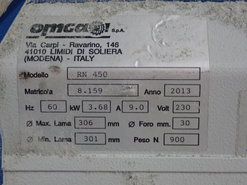 Omga Radial Arm Saw - Rn 450