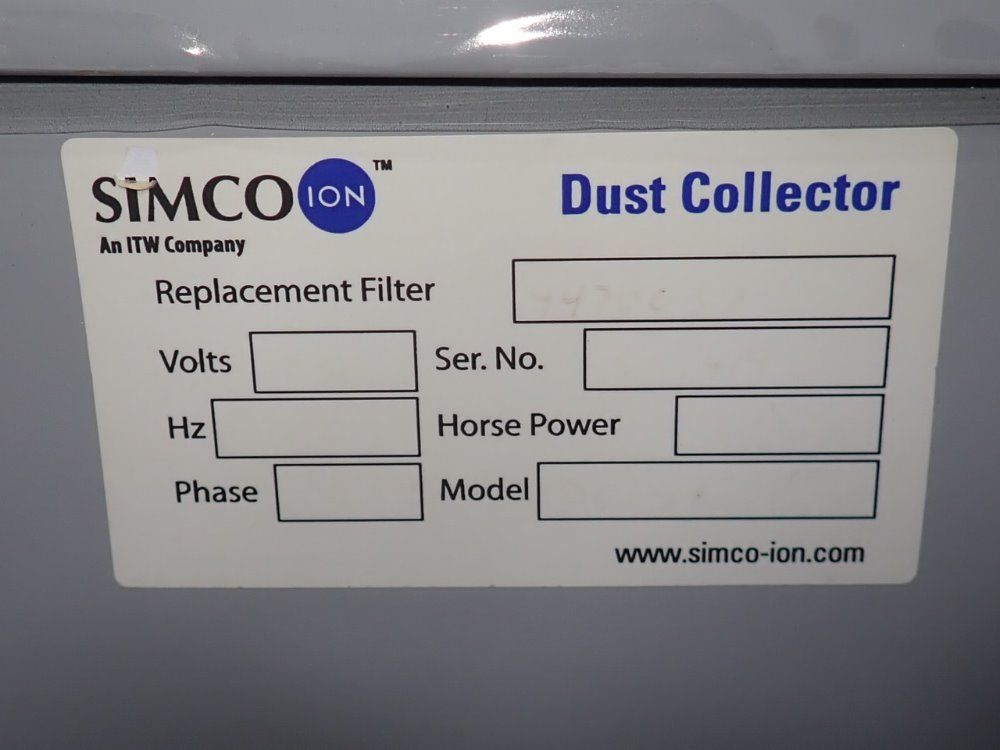 Simco Ion 3 Hp Dust Collector - 84 Cabinet Oem
