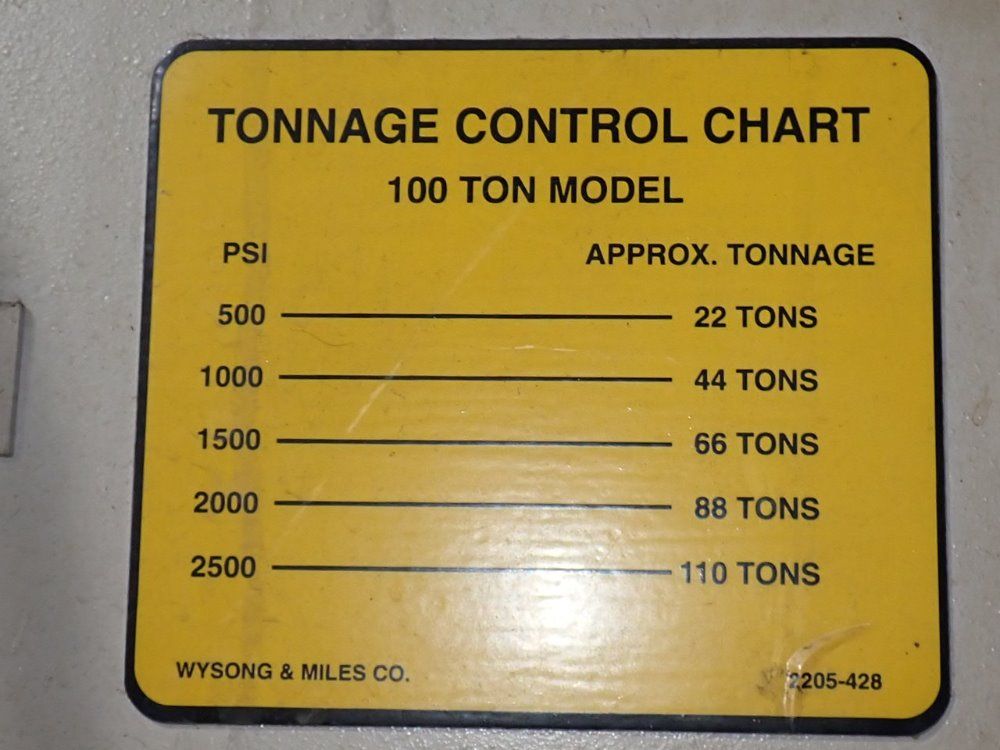 Wysong & Miles Company 100 Tons / 120" Press Brake - Mth100-120