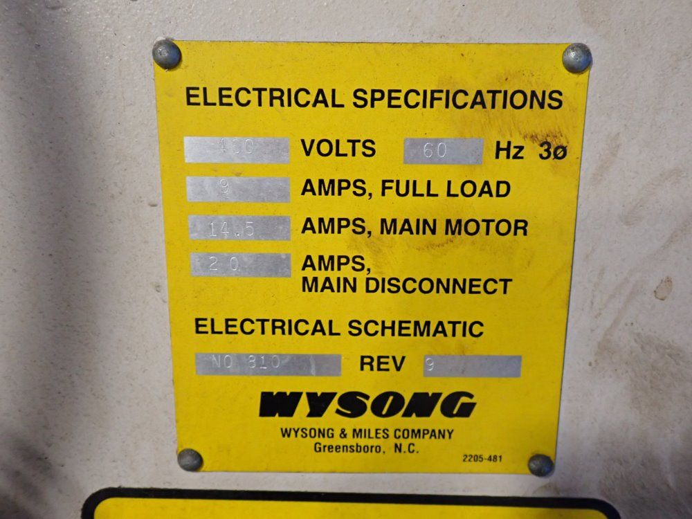 Wysong & Miles Company 100 Tons / 120" Press Brake - Mth100-120