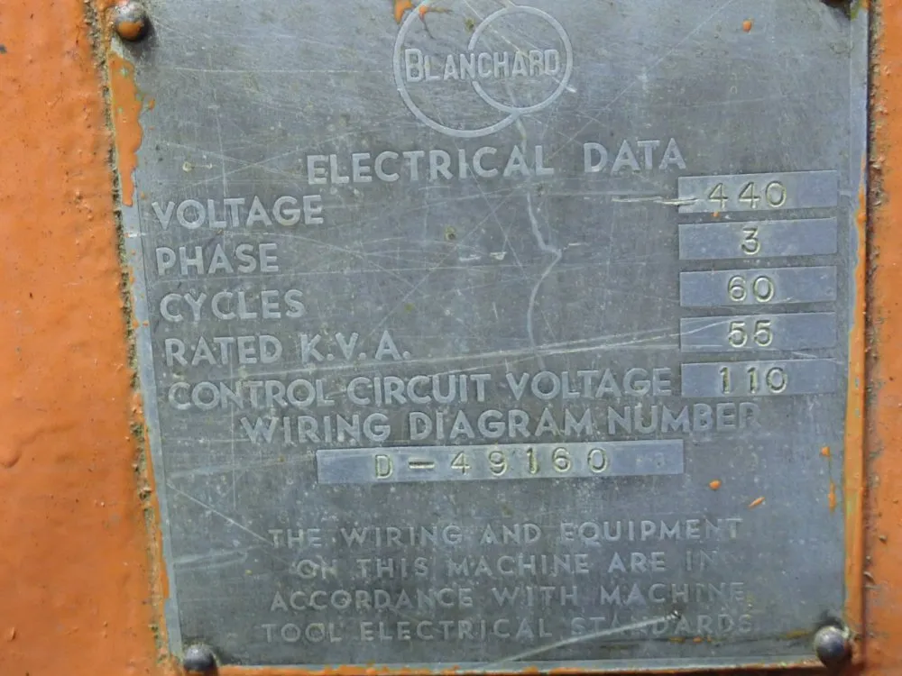 Blachard 36" Rotary Surface Grinder - No. 18