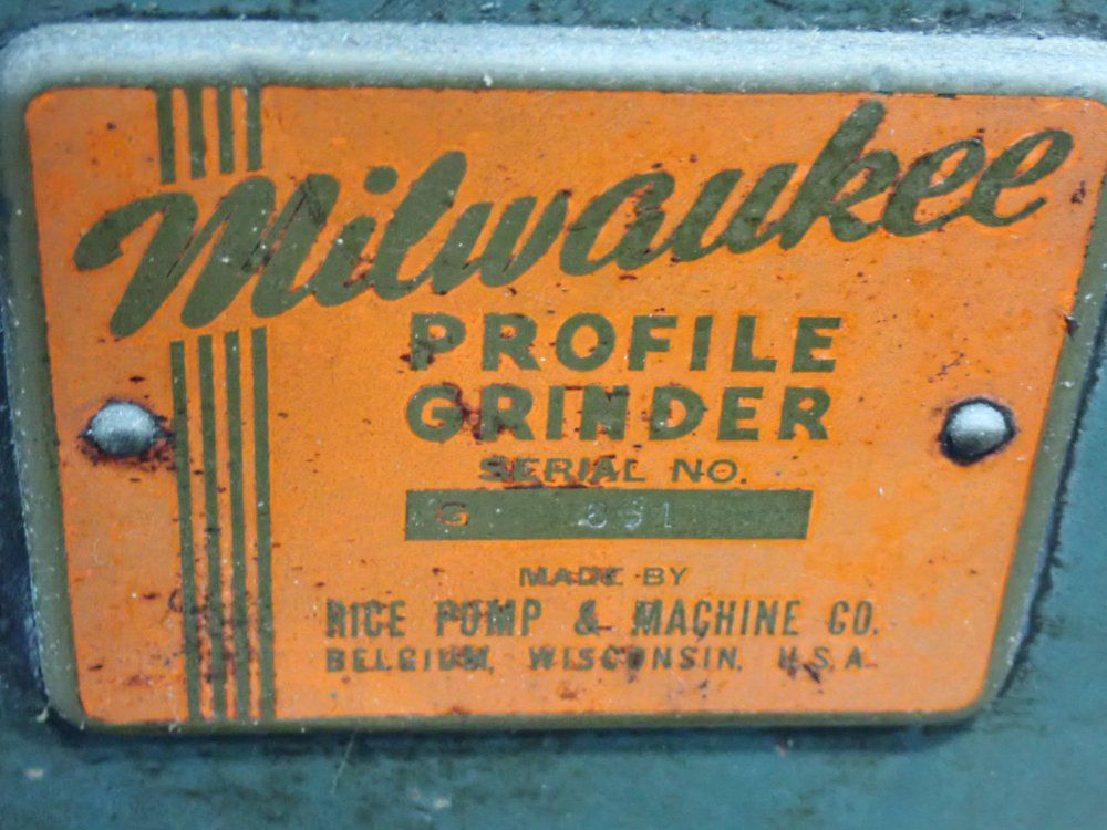 Rice Pump & Machine Co 11"x 11" Profile Grinder