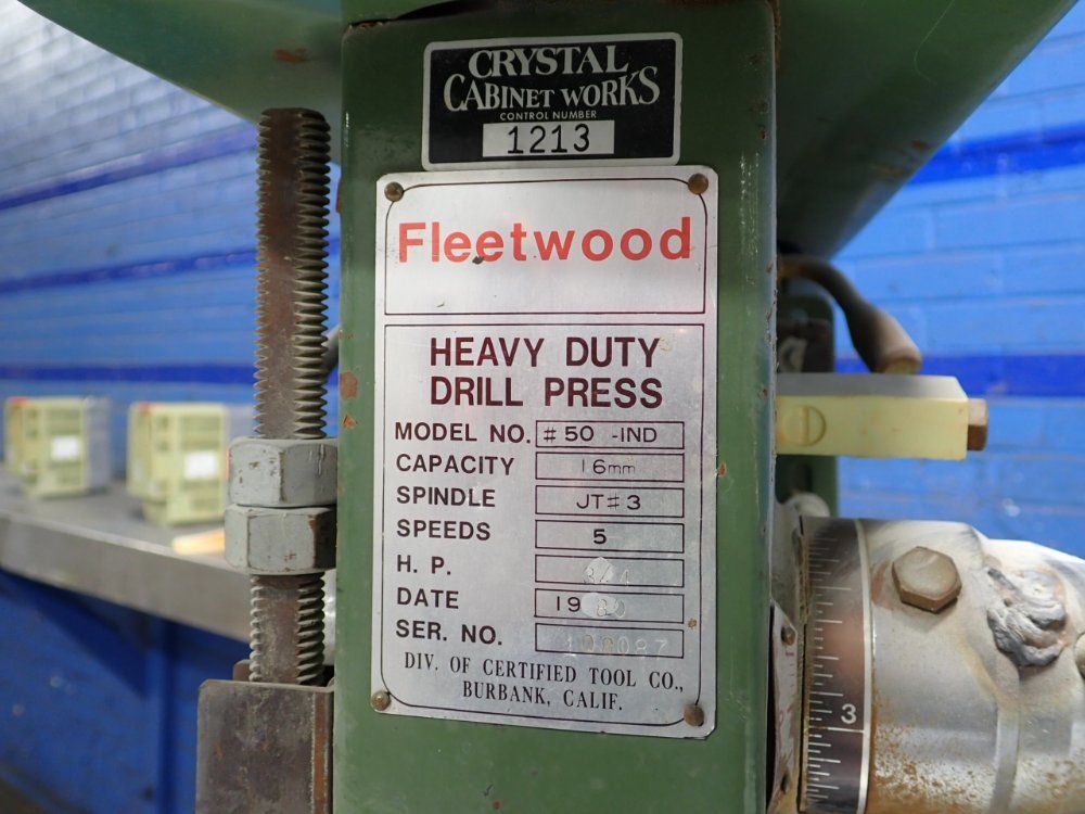 Certified Tool Co. 16 Mm Heavy Duty Drill Press - #50-ind