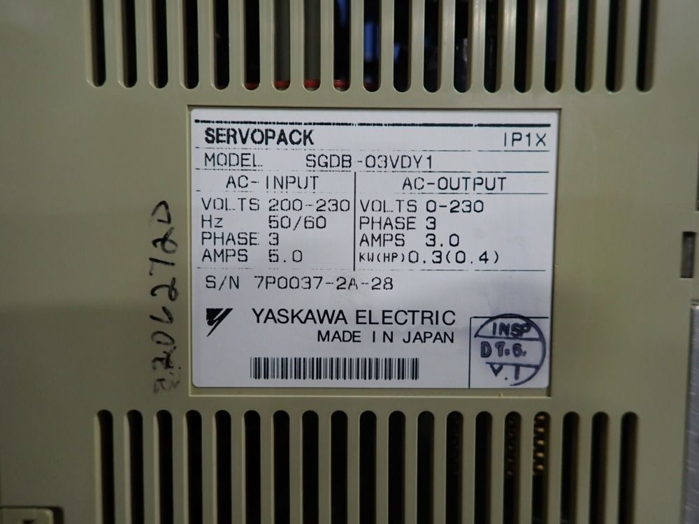 Yaskawa Servopack - Sgdb-03vdy1