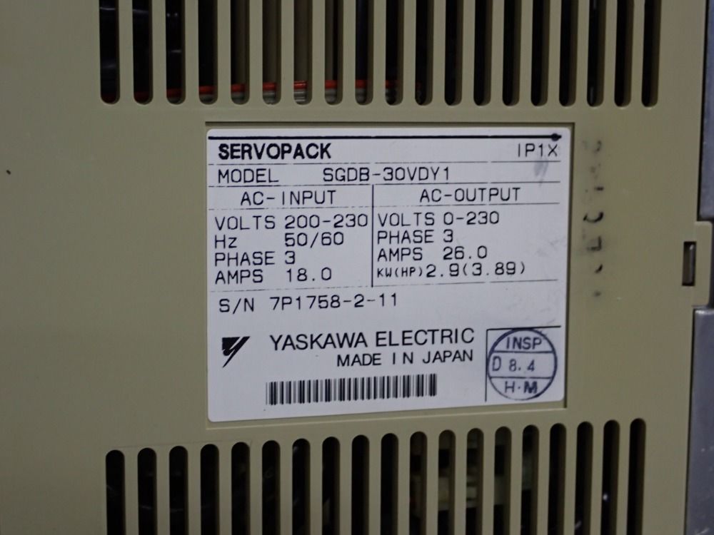 Yaskawa Servopack - Sgdb-03vdy1