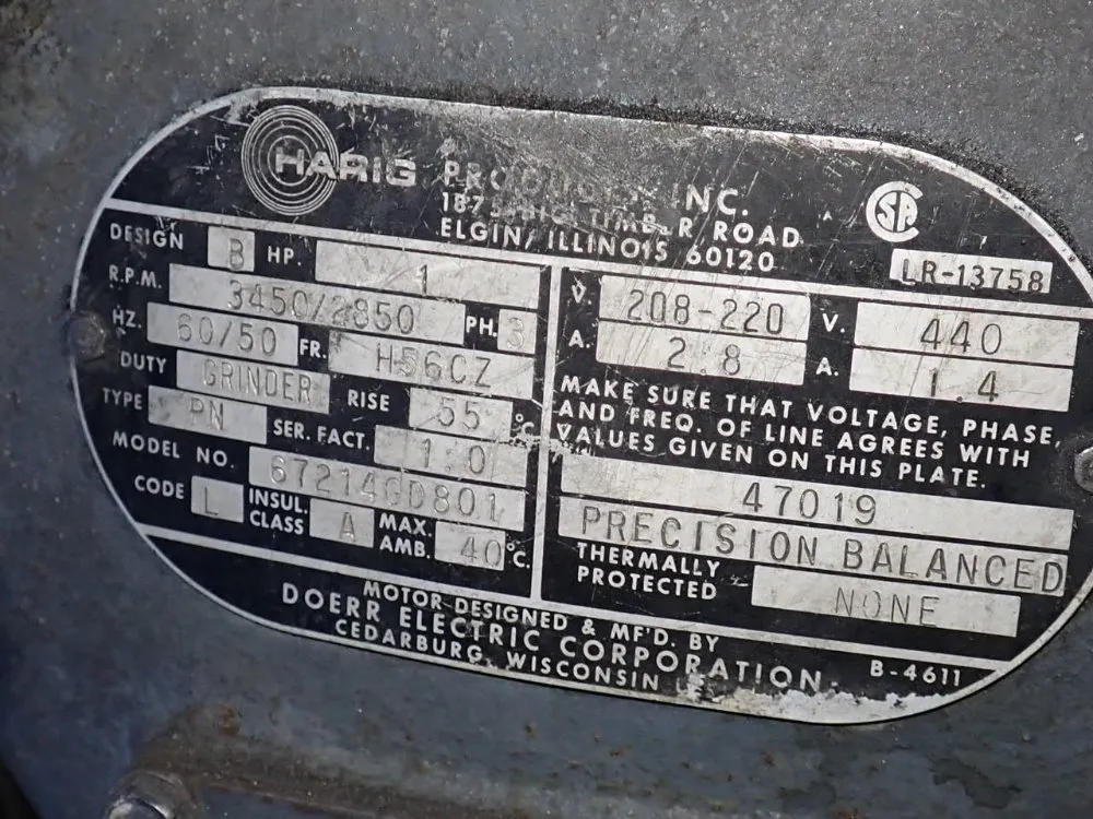 Harig 6" X 12" Surface Grinder