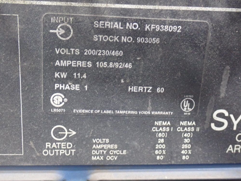 Miller Electric 250 Amps Welder - Syncrowave 250