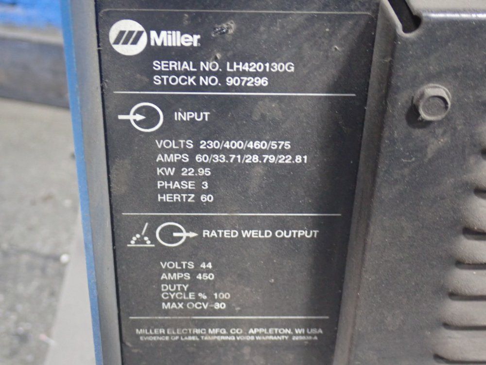 Miller Electric 450 Amps Welder - Pipepro 450 Rfc