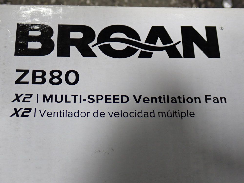 Broan Ventilation Fan - Zb80