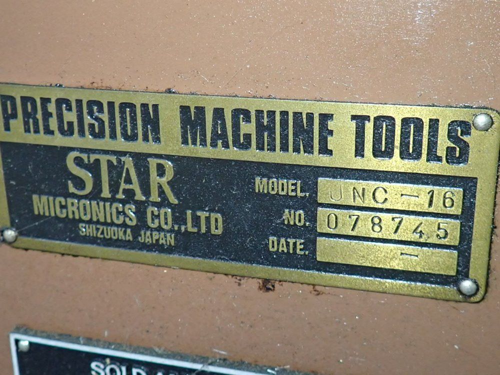 Star Micronics Co Ltd Cnc Lathe - Jnc-16