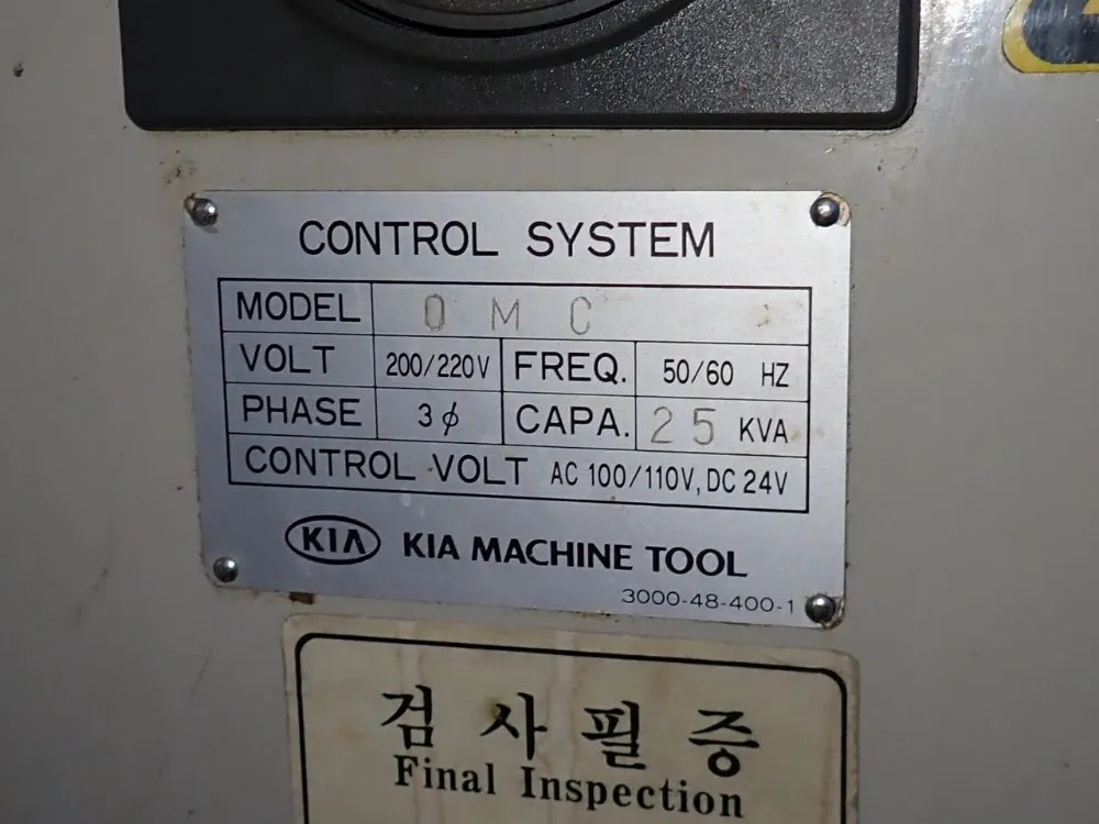 Kia Machine Tool 18" X 36" Cnc Vmc - V35