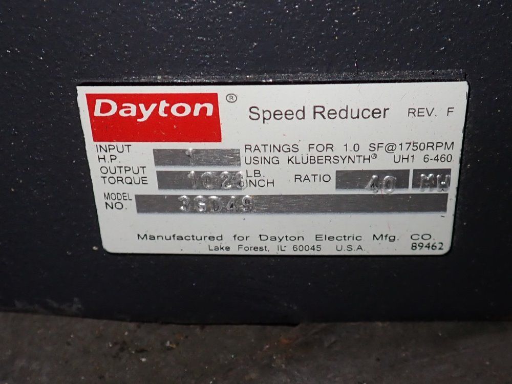Dayton 40 Ratio Gear Reducer - 3gd49