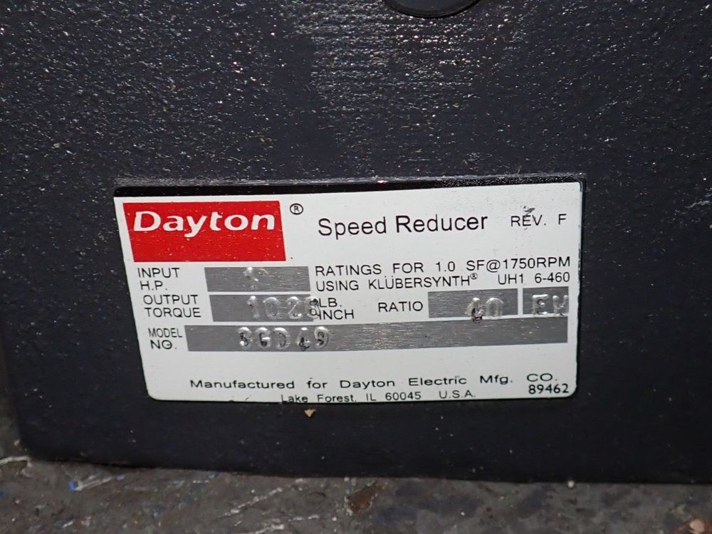 Dayton 40 Ratio Gear Reducer - 3gd49