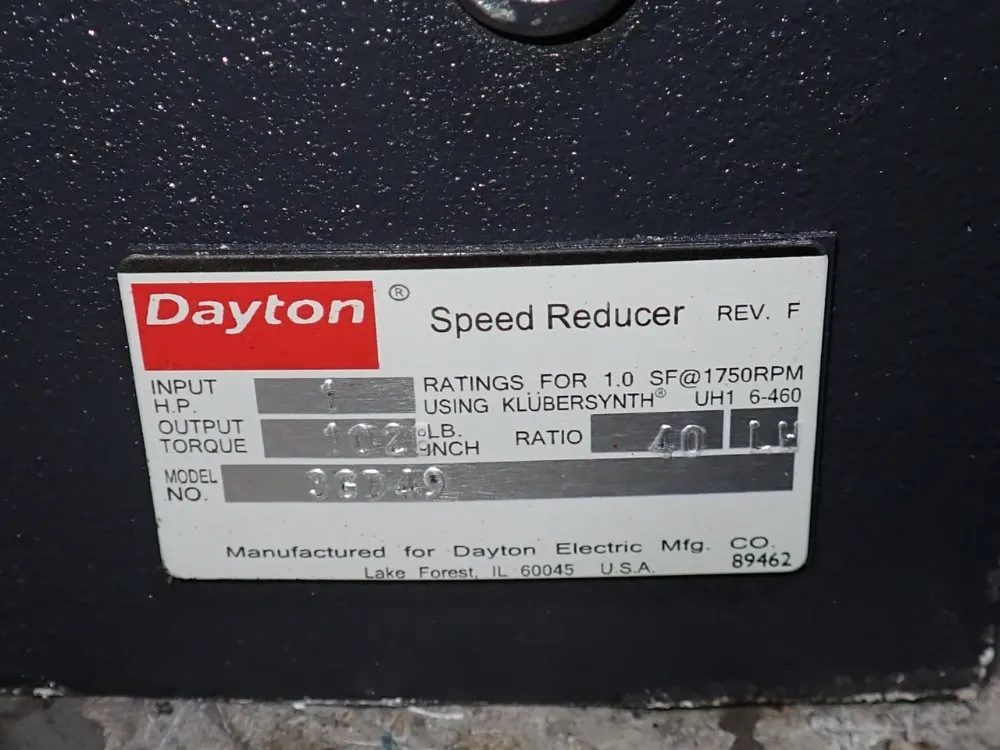 Dayton 40 Ratio Gear Reducer - 3gd49