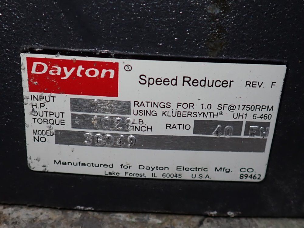 Dayton 40 Ratio Gear Reducer - 3gd49