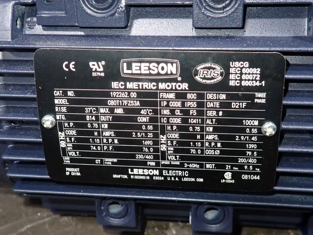Leeson 0.75 Hp Motor - C80t17fz53a