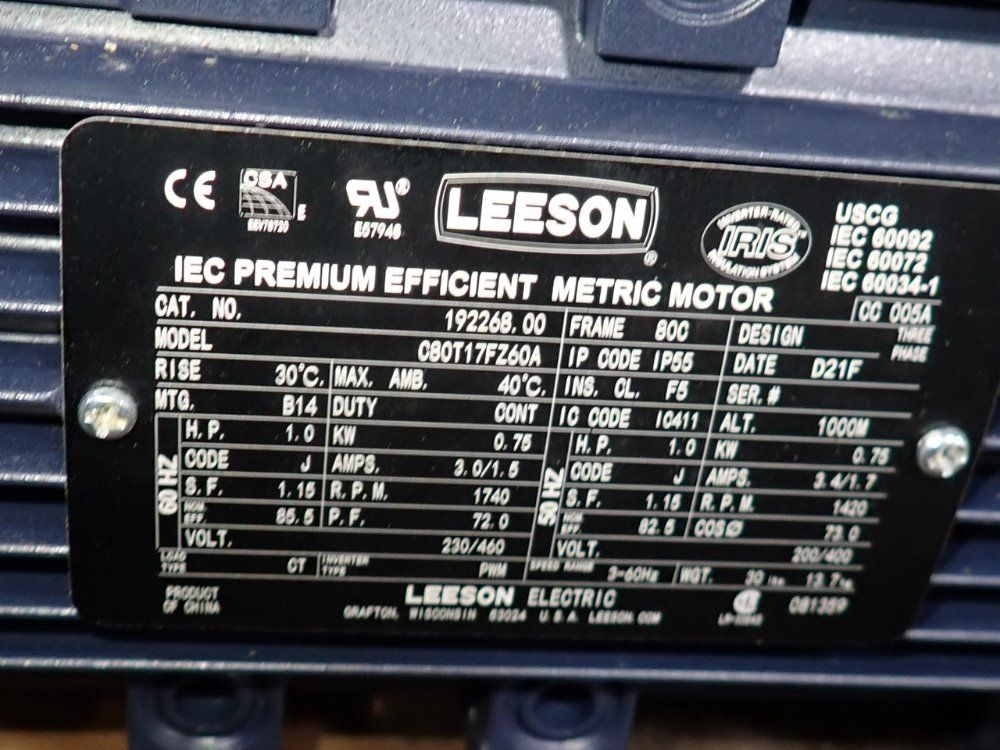 Leeson 1 Hp Motor - C80t17fz60a