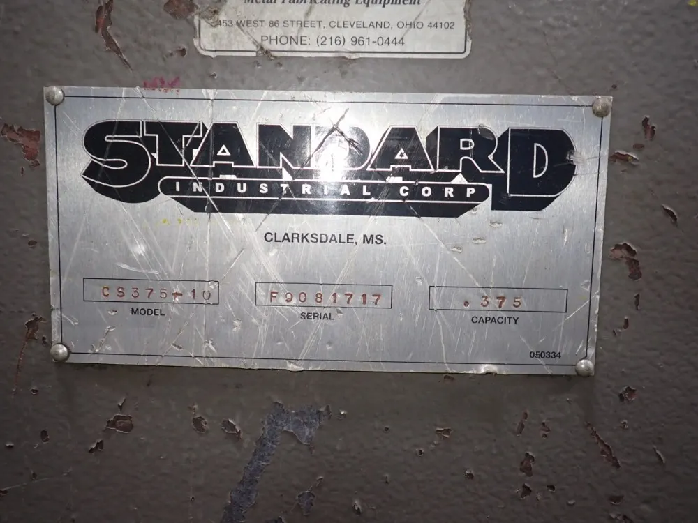 Standard Industrial Corp 3/8" X 122" Shear - Cs375-10