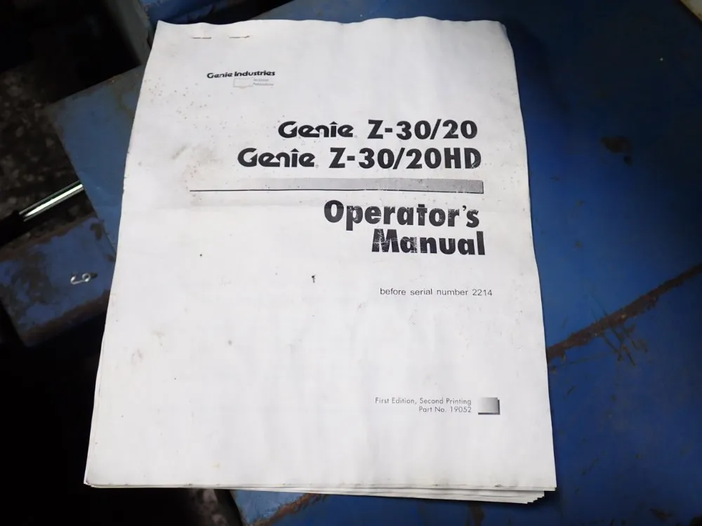 Genie 500 Lbs Boom Lift - Boom Z-30/20hd