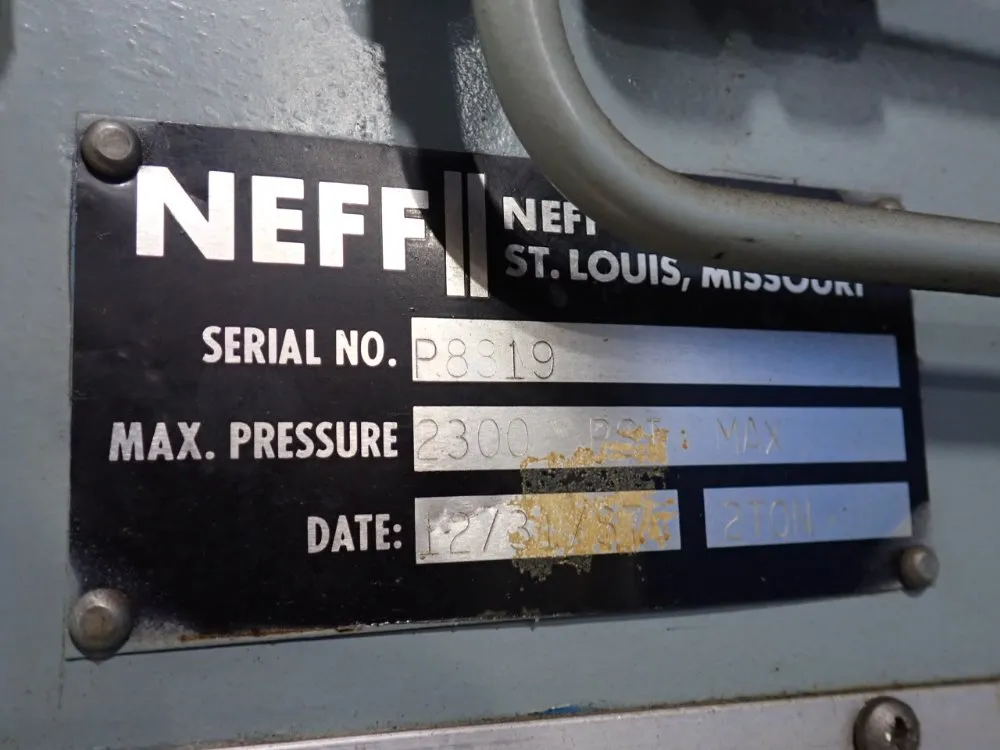 Neff 2 Tons Hydraulic Press