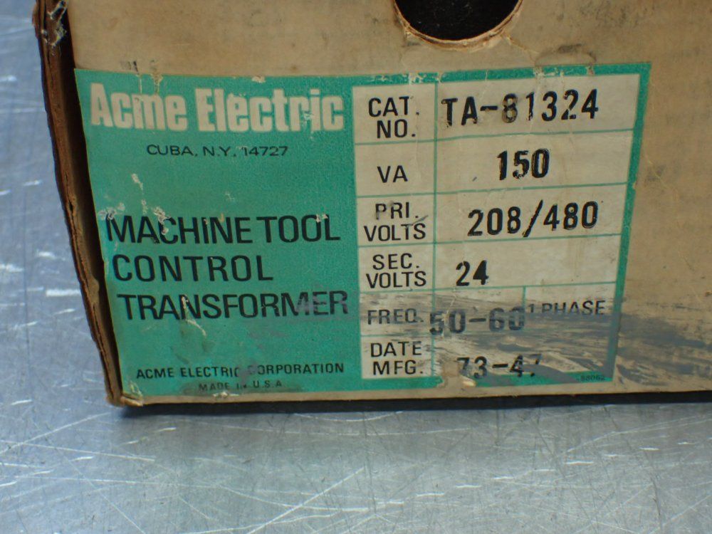 Acme Electric Dry Transformer - Ta-81324