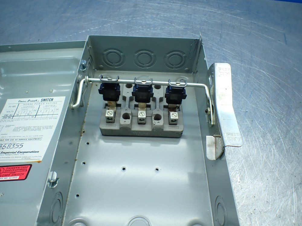 Ite Imperial 15hp General Duty Vacu-break Safety Switch - Ju-322