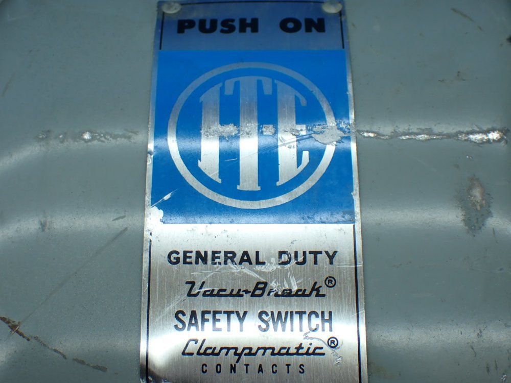 Ite Imperial 15hp General Duty Vacu-break Safety Switch - Ju-322