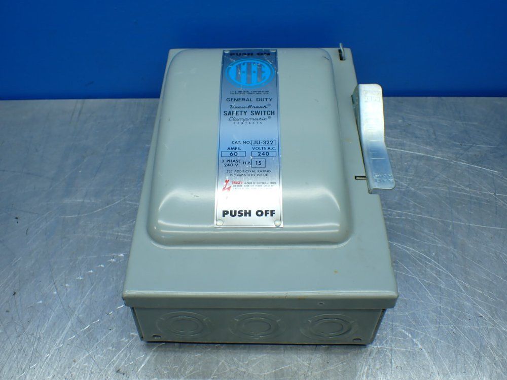 Ite Imperial 15hp General Duty Vacu-break Safety Switch - Ju-322