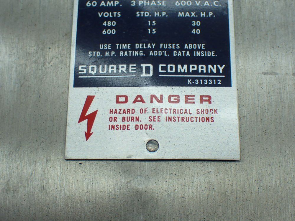 Square D 40hp Safety Switch