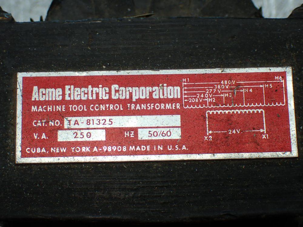 Acme Machine Tool Control Transformer - Ta-81325