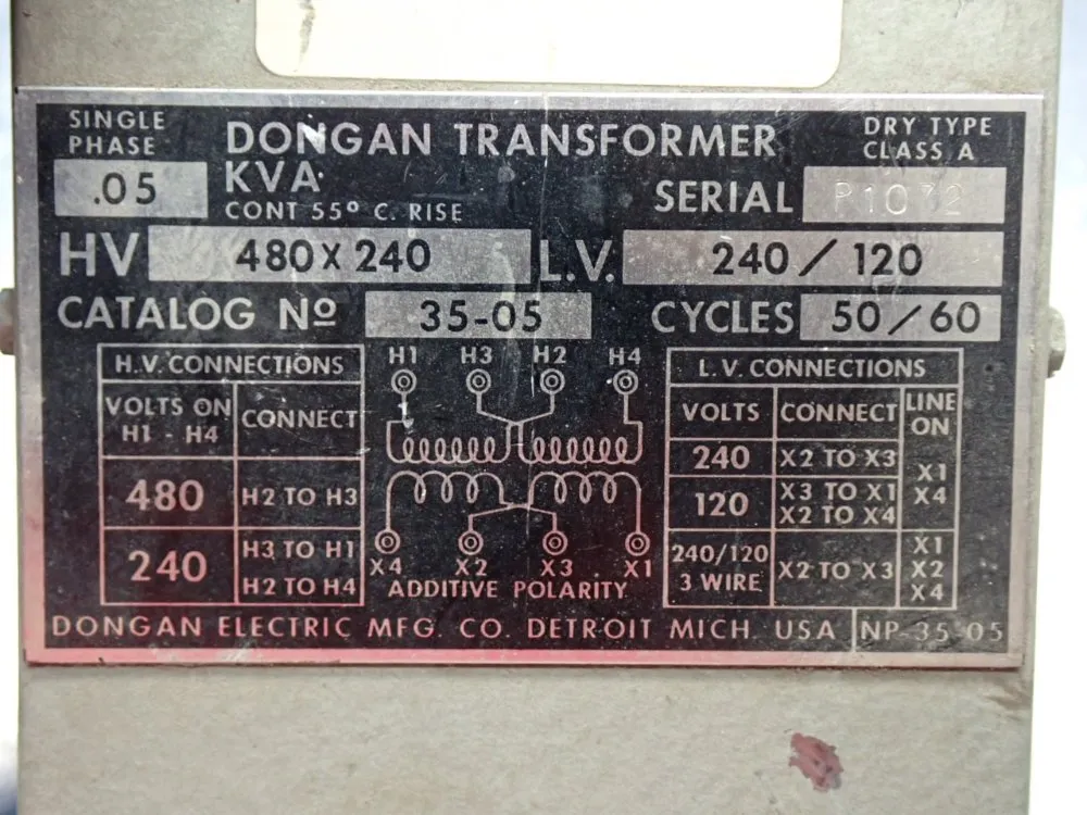 Dongan Transformer Isolation Transformer Unit - 35-05