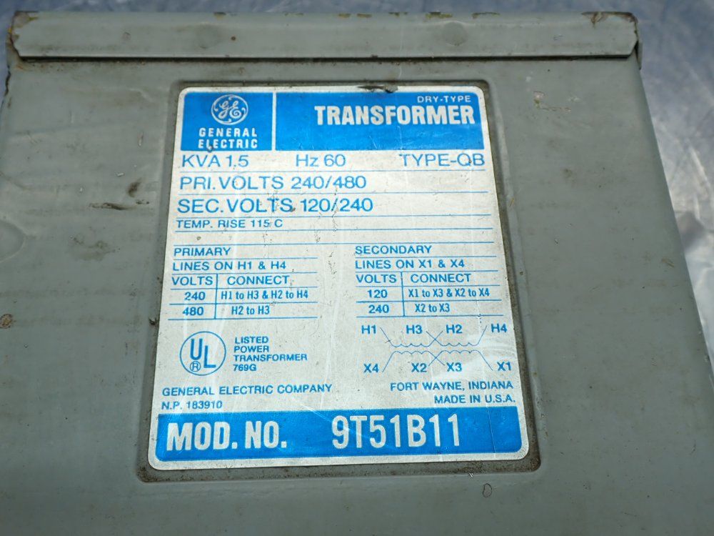 General Electric Dry Transformer Unit - 9t51b11