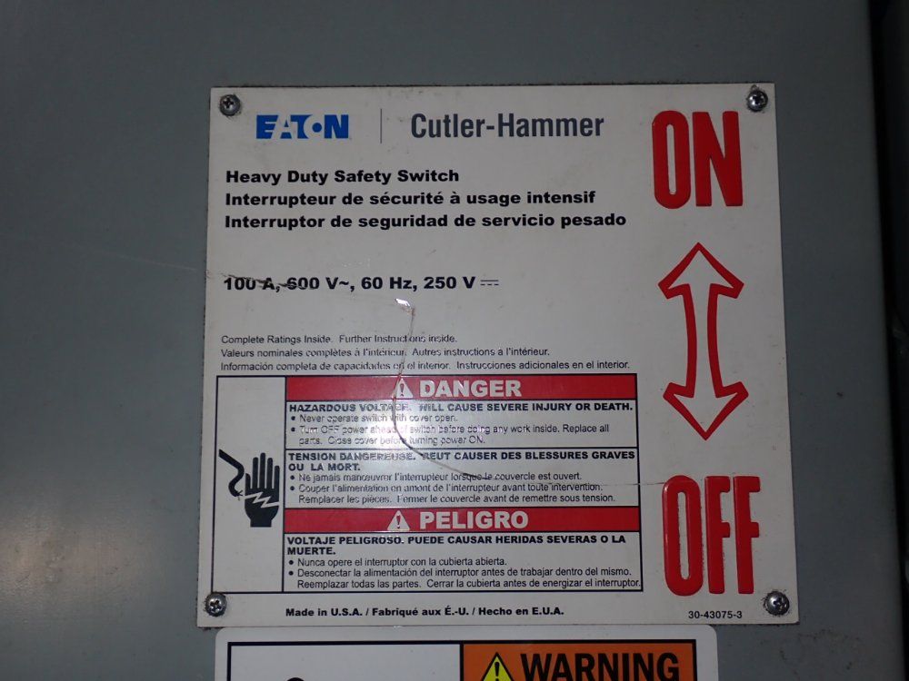 Eaton 100 A Heavy Duty Switch