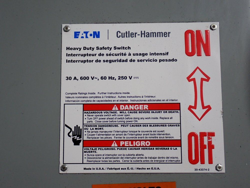 Eaton 30 A Heavy Duty Switch