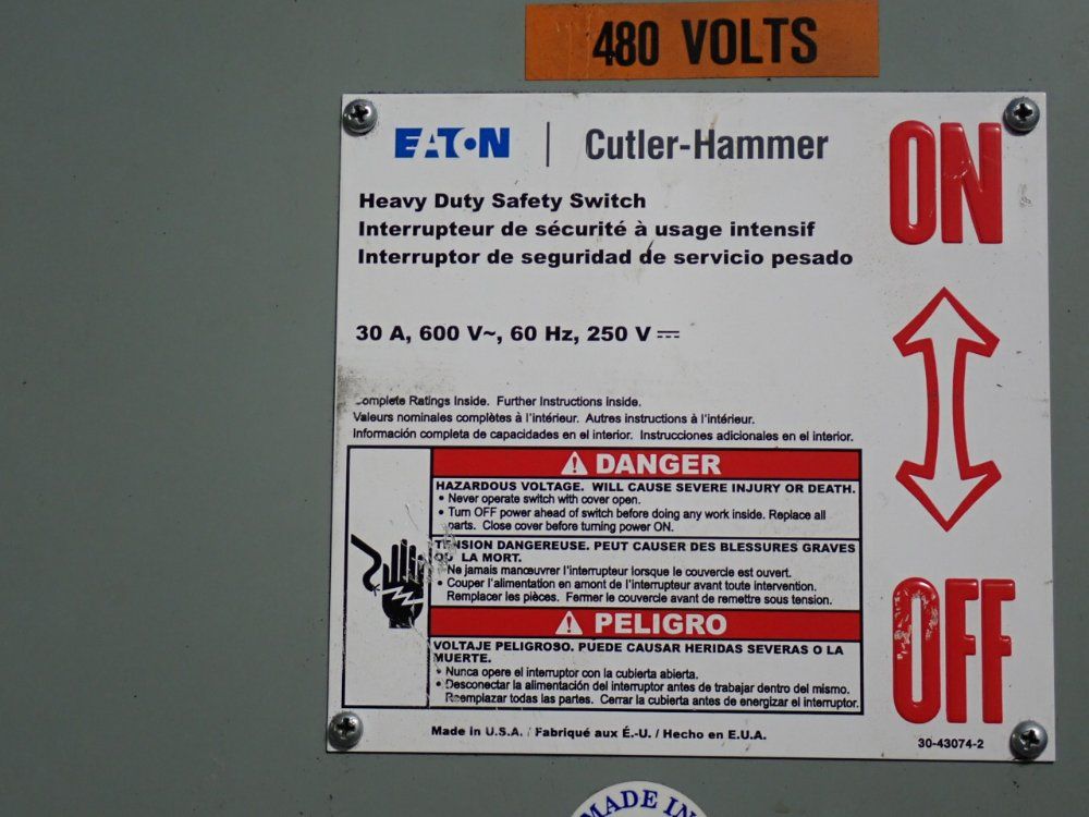 Eaton 30 A Heavy Duty Switch