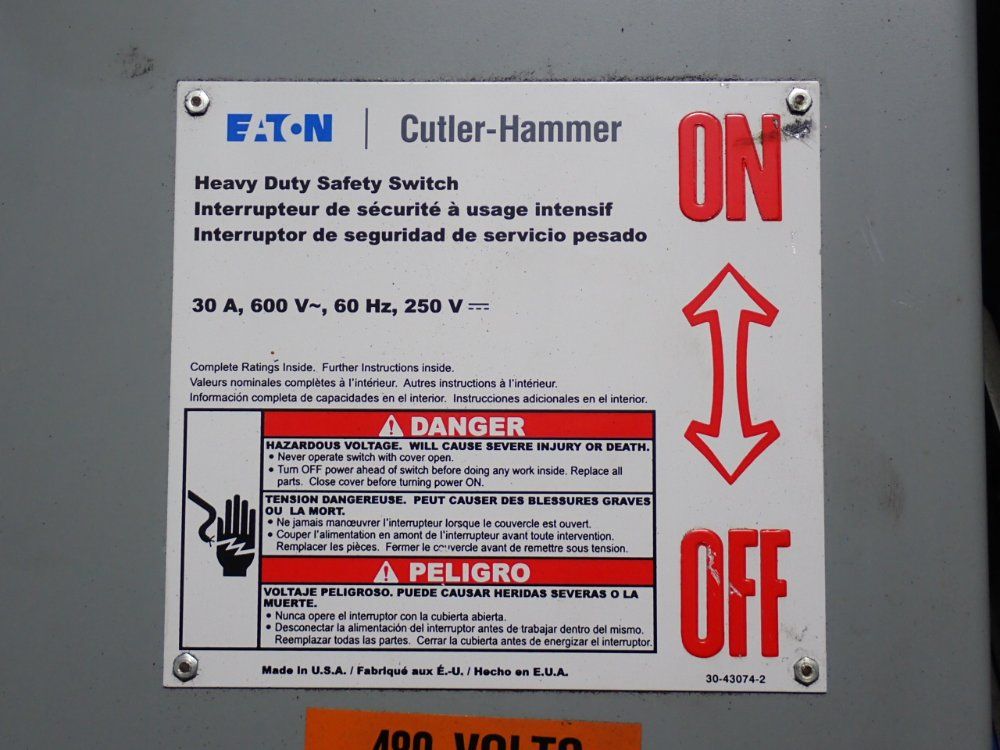 Eaton 30 A Heavy Duty Switch