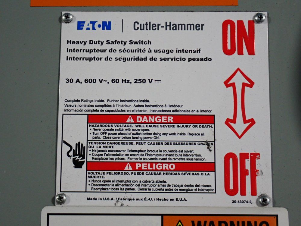 Eaton 30 A Heavy Duty Switch