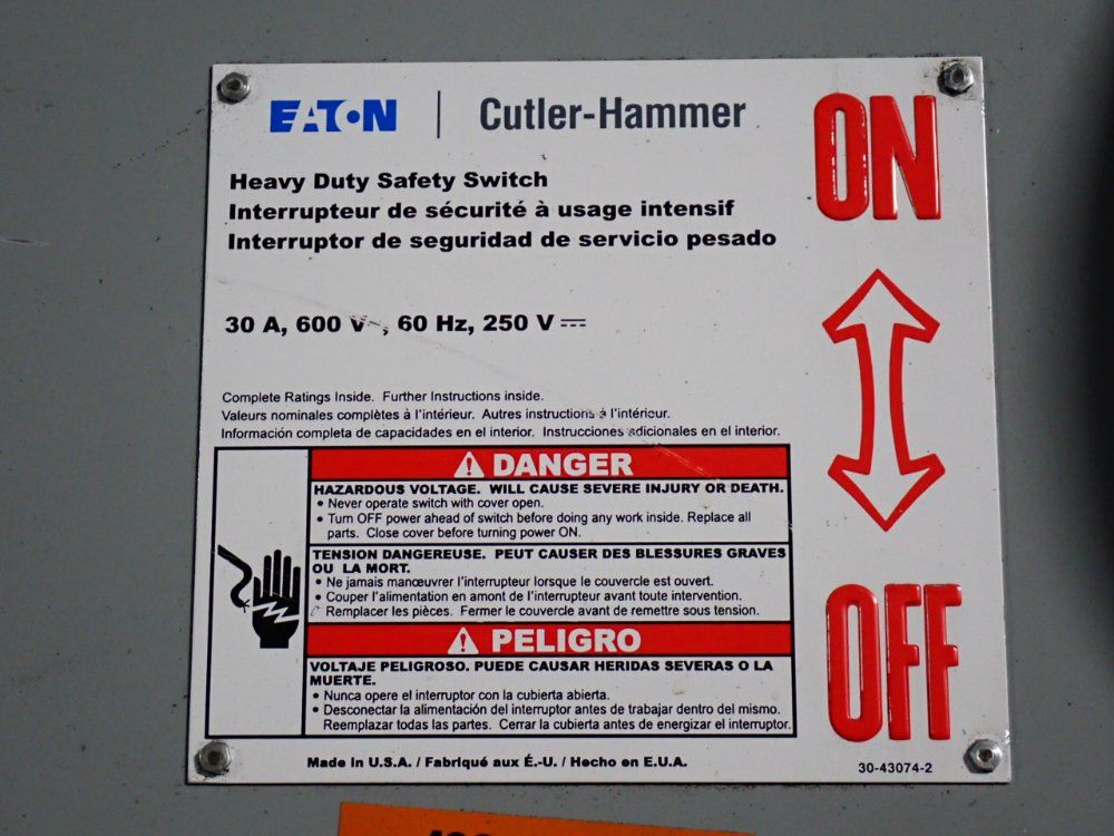 Eaton 30 A Heavy Duty Switch