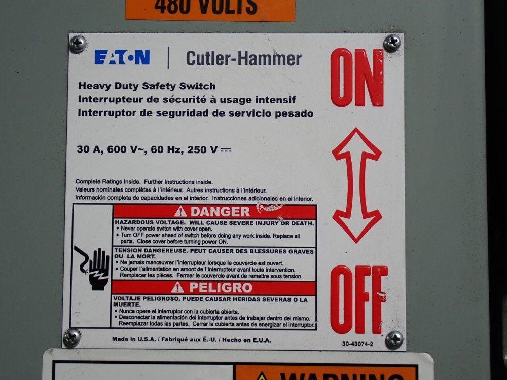 Eaton 30 A Heavy Duty Switch