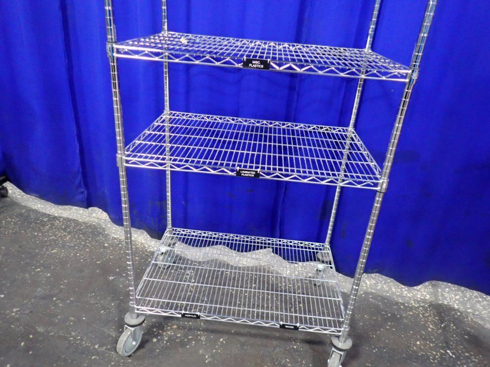 Quantum Storage Systems 3 Shelves (24" X 35 1/2") Portable Wire Shelf