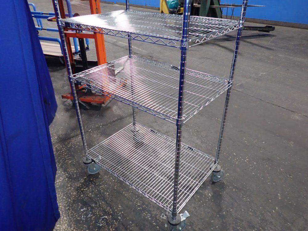 Quantum Storage Systems 3 Shelves (24" X 35 1/2") Portable Wire Shelf