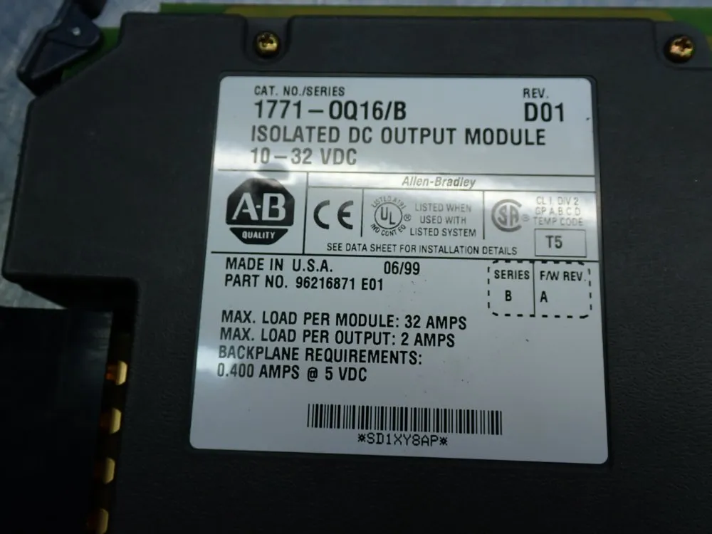 Allen Bradley Isolated Dc Output Module, 4pcs - 1771-oq16/b