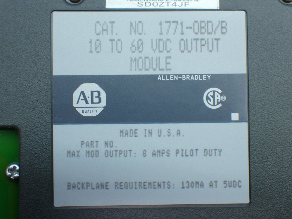 Allen-bradley 5, 16-channel, 10–60v Dc Digital Output Modules - 1771-obd/b