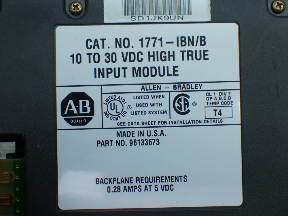 Allen-bradley 4 High True Input Modules - 1771-ibn