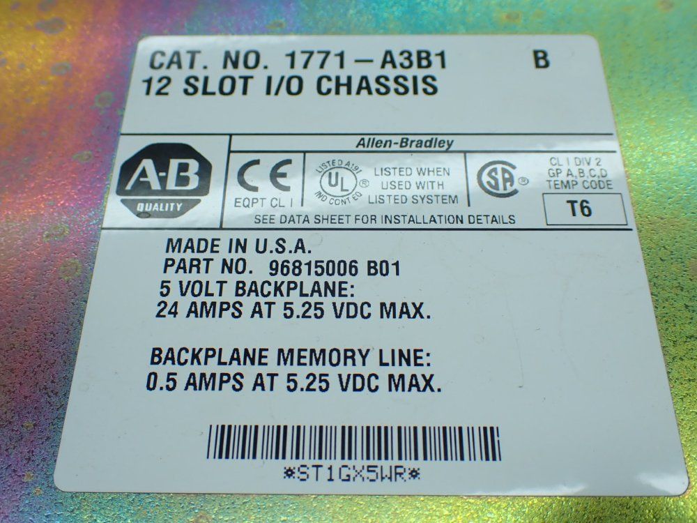 Allen-bradley 12 Slot I/o Chassis - 1771-a3b1