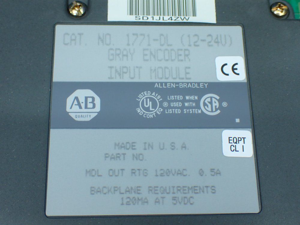 Allen-bradley 3 Gray Encoder Input Modules - 1771-dl