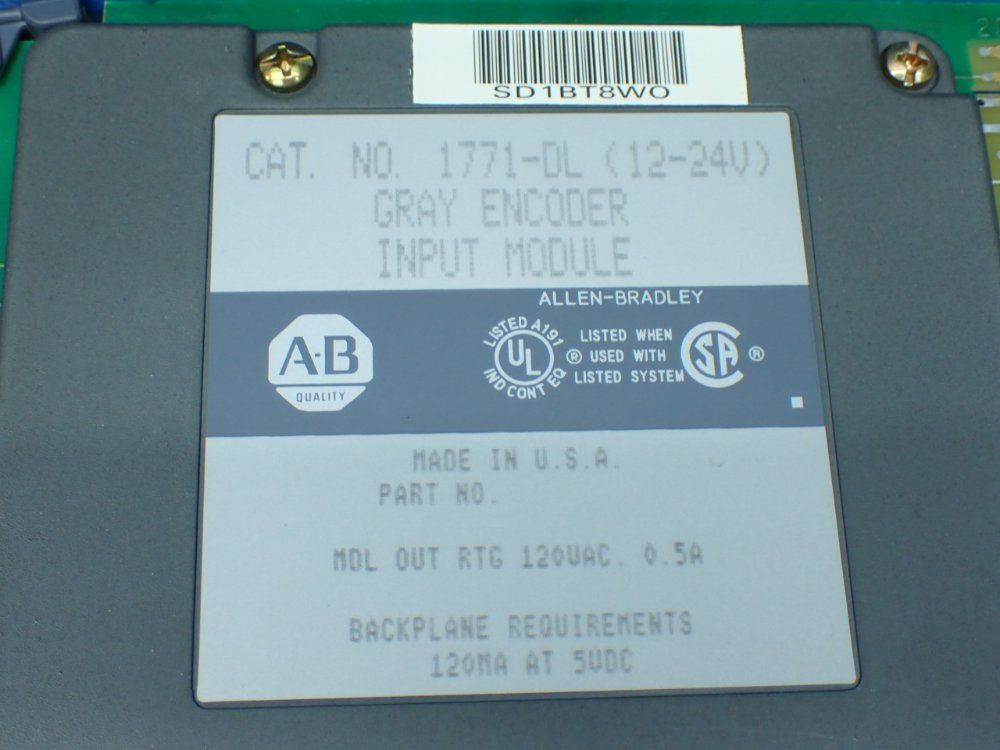 Allen-bradley 3 Gray Encoder Input Modules - 1771-dl