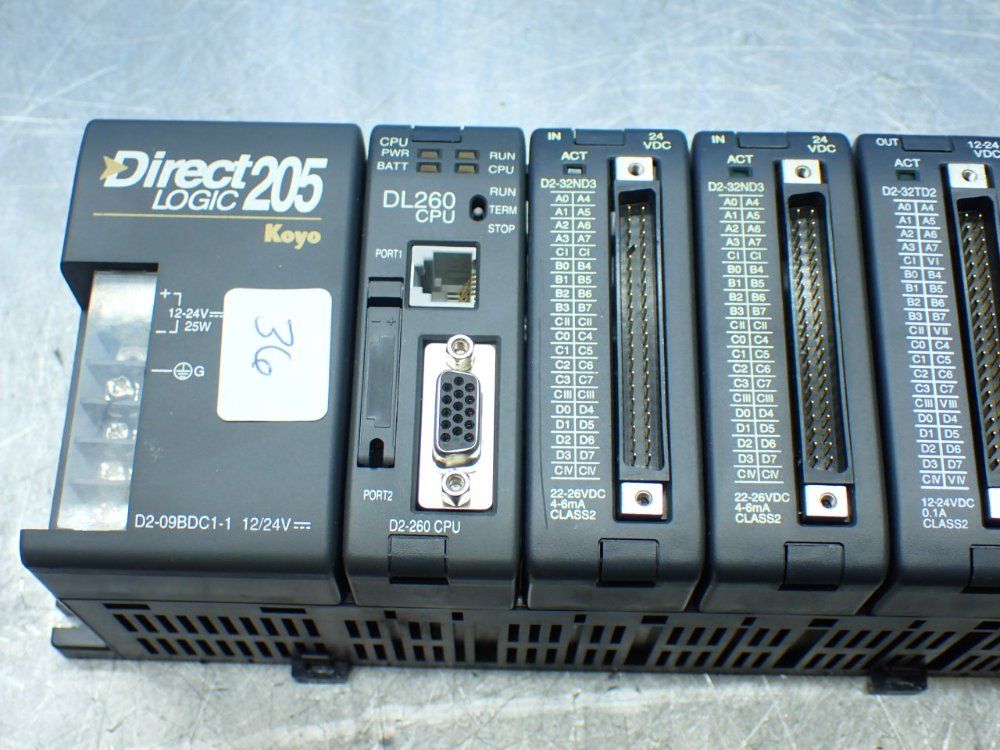 Koyo Directlogic 205 Plc Assembly. D2-32nd3, D2-32td2, H2-ecom100 - D2-260