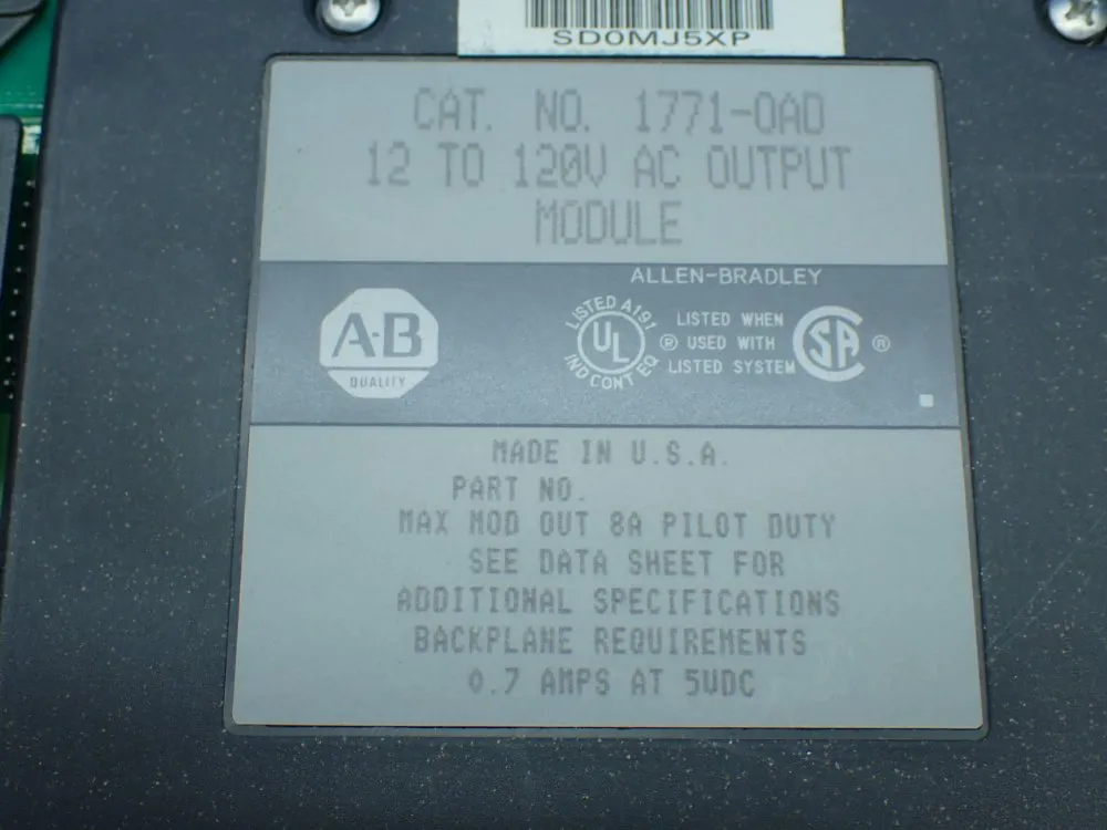 Allen-bradley Three 1771-oad 12-120v Ac Output Modules - 1771-oad